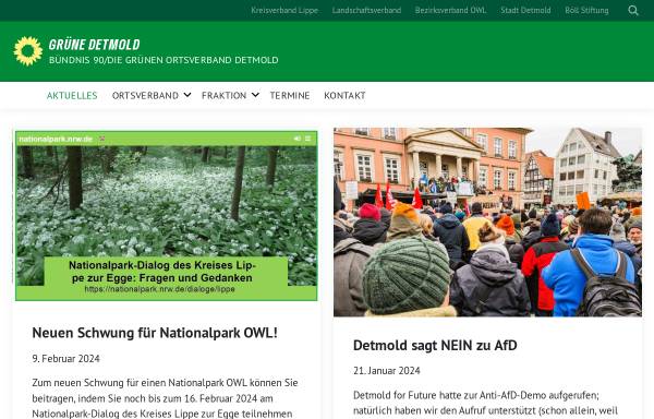 Vorschau von gruene-detmold.de, Bündnis 90/Die Grünen Detmold