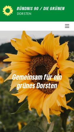 Vorschau der mobilen Webseite gruene-dorsten.de, Bündnis 90/Die Grünen Dorsten