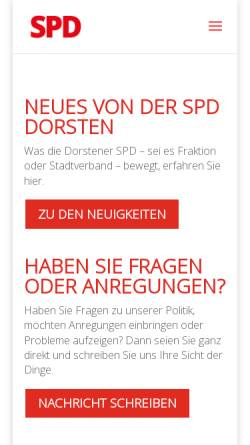 Vorschau der mobilen Webseite www.spd-dorsten.de, SPD-Stadtverband Dorsten