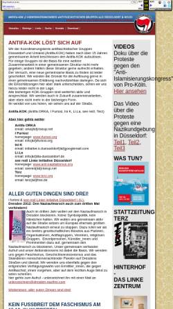 Vorschau der mobilen Webseite www.antifa-kok.de, Antifa KOK