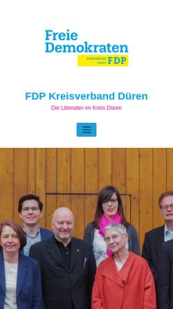 Vorschau der mobilen Webseite fdpkreisdueren.de, FDP Stadt Düren