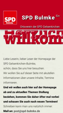 Vorschau der mobilen Webseite www.spd-bulmke.de, SPD-Ortsverein Bulmke