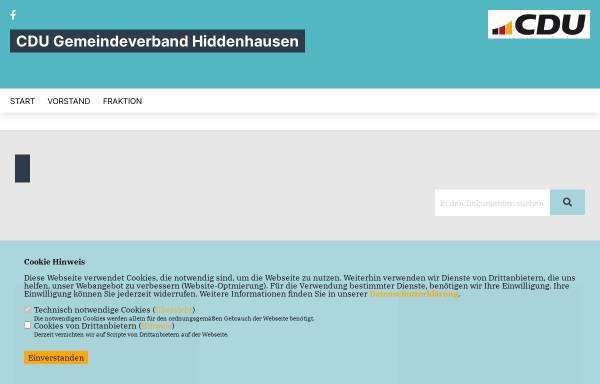 Vorschau von www.cdu-hiddenhausen.de, CDU-Gemeindeverband Hiddenhausen
