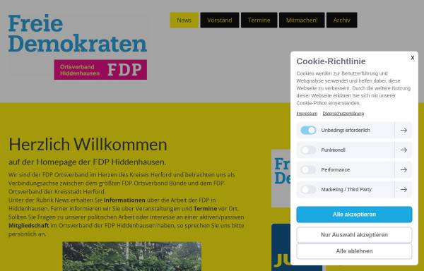Vorschau von www.fdp-hiddenhausen.de, FDP-Ortsverband Hiddenhausen
