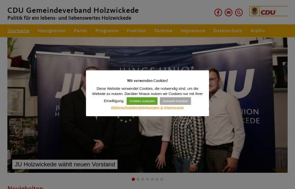 Vorschau von www.cdu-holzwickede.de, CDU-Gemeindeverband Holzwickede