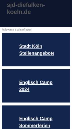 Vorschau der mobilen Webseite www.sjd-diefalken-koeln.de, Sozialistische Jugend Deutschlands - Die Falken, Kreisverband Köln