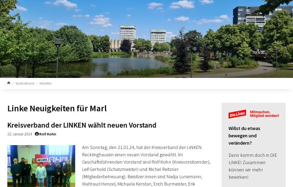 Vorschau von www.die-linke-marl.de, Die Linke. Stadtverband Marl
