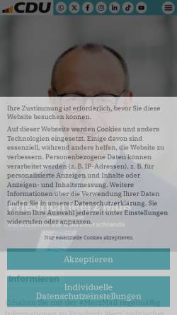 Vorschau der mobilen Webseite www.friedrich-merz.de, Merz, Friedrich