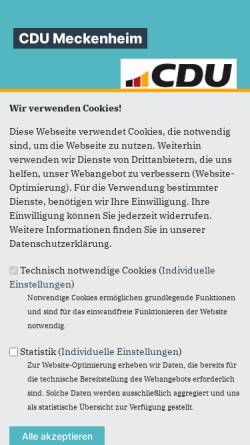 Vorschau der mobilen Webseite www.cdu-meckenheim.de, CDU Meckenheim