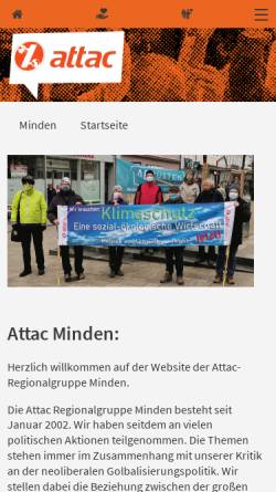Vorschau der mobilen Webseite www.attac-netzwerk.de, Attac Minden