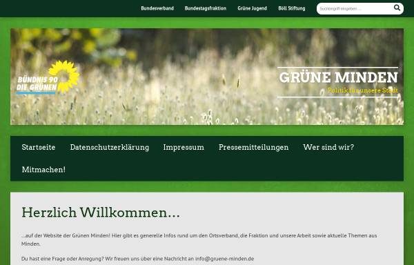 Vorschau von www.gruene-minden.de, Bündnis 90/Die Grünen Minden
