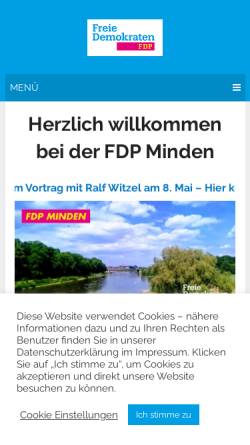 Vorschau der mobilen Webseite www.fdp-minden.de, FDP Minden