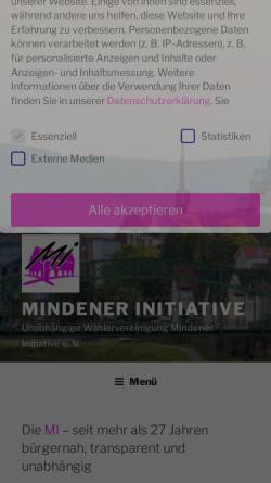 Vorschau der mobilen Webseite mindener-initiative.de, Mindener Initiative e.V.