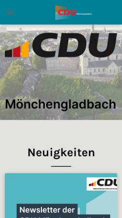 Vorschau der mobilen Webseite www.cdu-mg.de, CDU Mönchengladbach