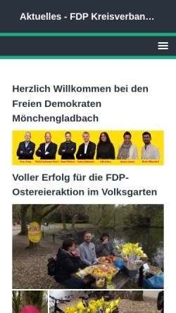 Vorschau der mobilen Webseite www.fdp-mg.de, FDP Mönchengladbach