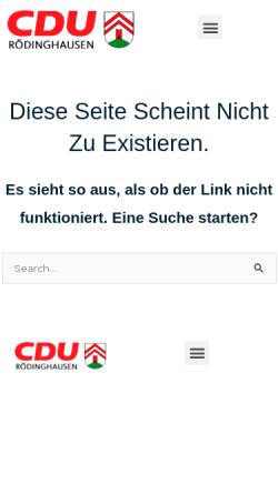 Vorschau der mobilen Webseite www.cdu-roedinghausen.de, CDU-Gemeindeverband Rödinghausen