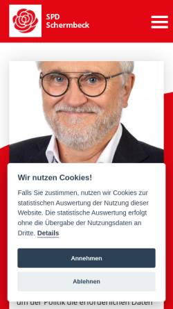 Vorschau der mobilen Webseite www.spd-schermbeck.de, SPD Schermbeck