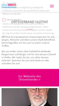 Vorschau der mobilen Webseite www.fdp-kreis-herford.de, FDP-Ortsverband Vlotho