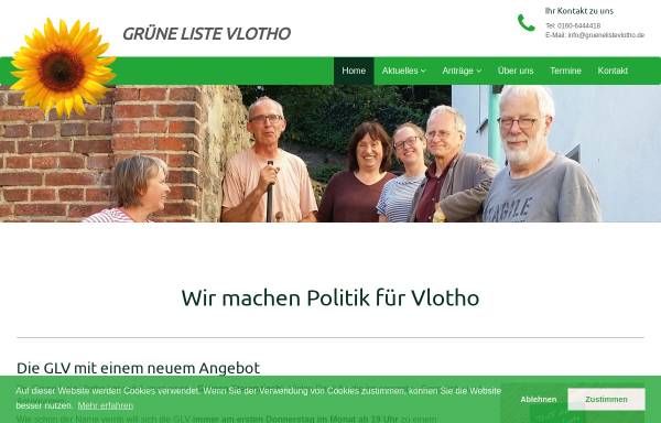Vorschau von www.gruenelistevlotho.de, Grüne Liste Vlotho