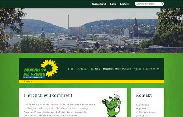 Vorschau von www.gruene-wuppertal.de, Bündnis 90/Die Grünen Ratsfraktion Wuppertal