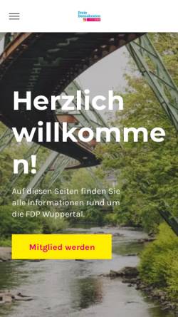 Vorschau der mobilen Webseite www.fdpwuppertal.de, FDP-Kreisverband Wuppertal
