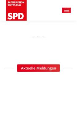 Vorschau der mobilen Webseite www.spdrat.de, SPD Ratsfraktion Wuppertal