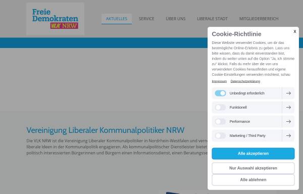 Vorschau von www.vlk.nrw, Vereinigung Liberaler Kommunalpolitiker Nordrhein-Westfalen