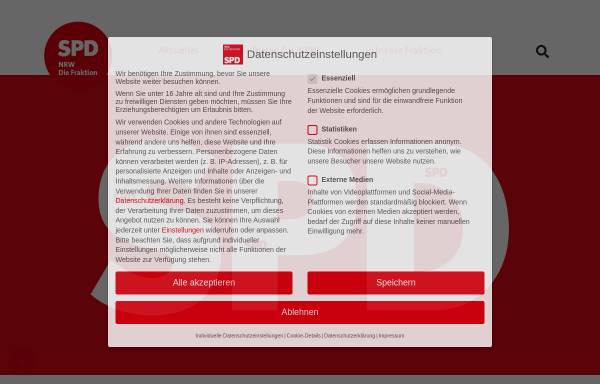 Vorschau von www.spd-fraktion-nrw.de, SPD-Landtagsfraktion Nordrhein-Westfalen