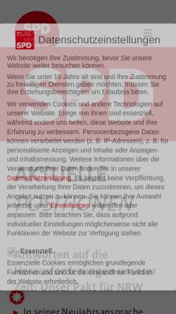Vorschau der mobilen Webseite www.spd-fraktion-nrw.de, SPD-Landtagsfraktion Nordrhein-Westfalen