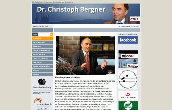 Vorschau von www.bergner.de, Bergner, Dr. Christoph (MdB)