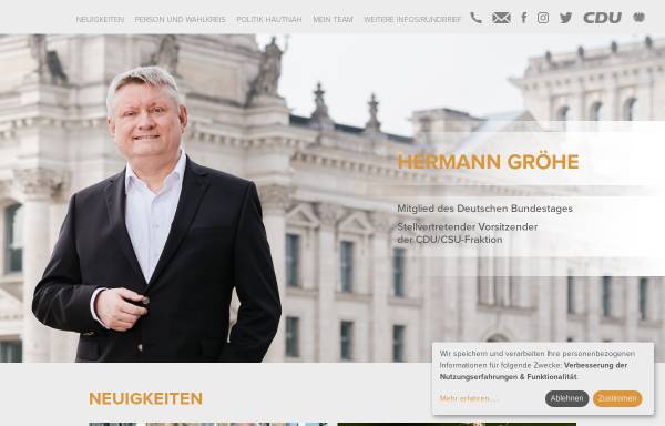 Vorschau von www.hermann-groehe.de, Gröhe, Hermann (MdB)