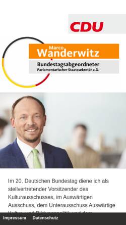 Vorschau der mobilen Webseite www.wanderwitz.de, Wanderwitz, Marco (MdB)