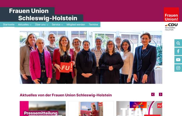 Vorschau von www.fu-sh.de, Frauen Union Schleswig-Holstein