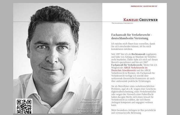 Vorschau von www.greupner.de, Rechtsanwalt Sigmar Greupner