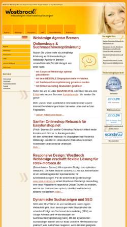 Vorschau der mobilen Webseite www.2webshop.de, Wostbrock Webdesign Internetshoplösungen