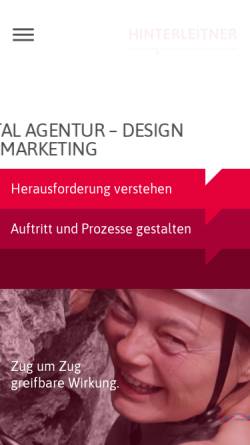 Vorschau der mobilen Webseite www.hinterleitnerdesign.de, Karin Hinterleitner Designbüro