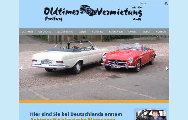 Vorschau von www.oldtimer-vermietung.de, Oldtimer-Vermietung Bernd Rade