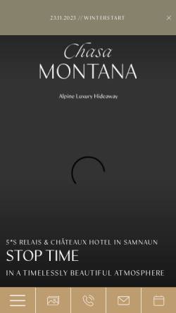 Vorschau der mobilen Webseite www.hotelchasamontana.ch, Hotel Chasa Montana