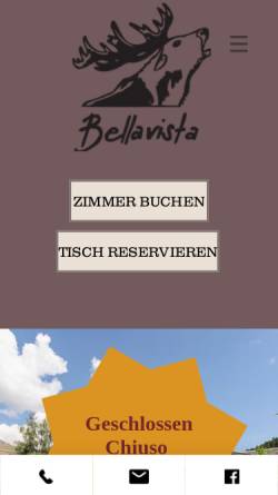 Vorschau der mobilen Webseite www.bellavista.ch, Hotel Bellavista
