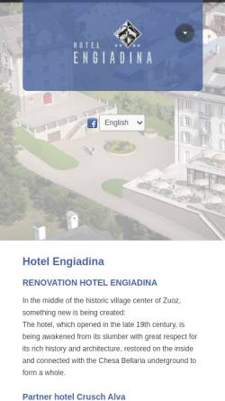Vorschau der mobilen Webseite www.hotelengiadina.ch, Posthotel Engiadina Zuoz