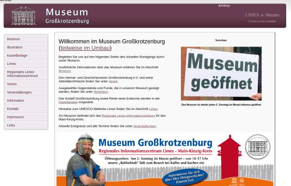 Vorschau von www.museum-grosskrotzenburg.de, Museum Großkrotzenburg