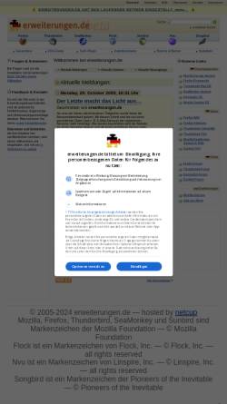 Vorschau der mobilen Webseite www.erweiterungen.de, Firefox-Erweiterungen
