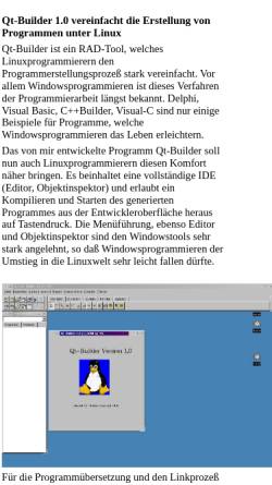 Vorschau der mobilen Webseite www.tgsoftware.de, Qt-Builder