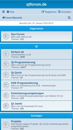 Vorschau der mobilen Webseite www.qtforum.de, qtforum.de