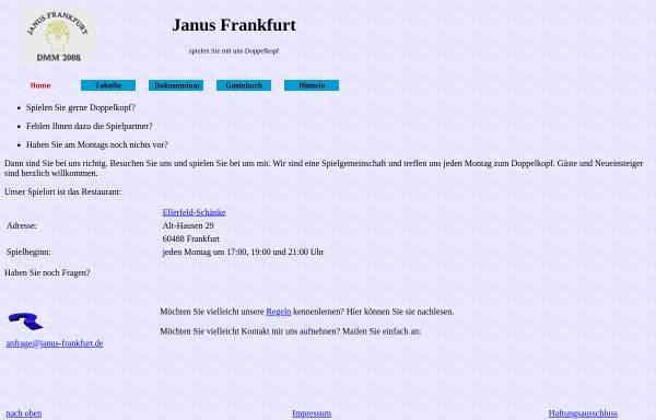 Vorschau von www.janus-frankfurt.de, Doppelkopf bei Janus Frankfurt
