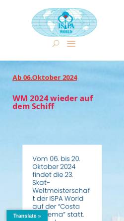 Vorschau der mobilen Webseite www.ispaworld.info, ISPA - Deutschland