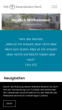 Vorschau der mobilen Webseite kaiserslautern-nord.feg.de, FeG-Nord