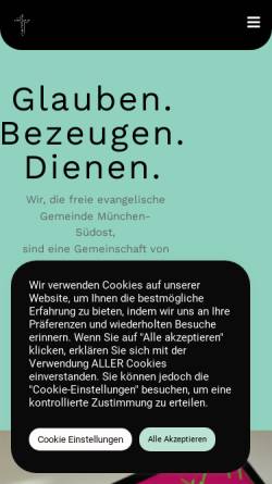 Vorschau der mobilen Webseite muenchen-suedost.feg.de, FeG München-Südost