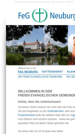 Vorschau der mobilen Webseite www.freie-evangelische-gemeinde-neuburg.de, FeG Neuburg-Donau