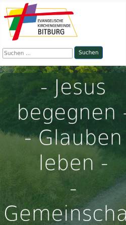 Vorschau der mobilen Webseite www.ev-gemeinde-bitburg.de, Ev. Kirchengemeinde Bitburg